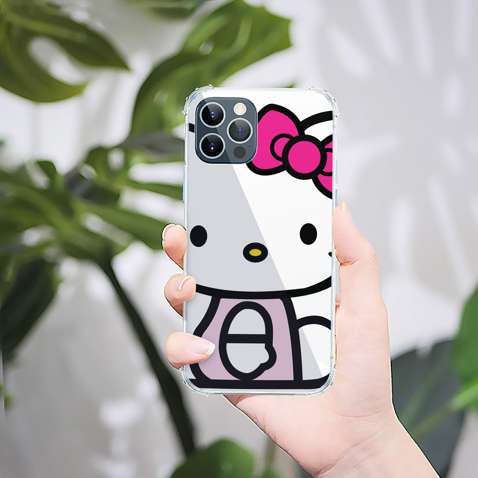 （画像用） Hello Kitty ハローキティ 【iPhone 12シリーズ対応】透明スマホケース（クリアソフトケース）
